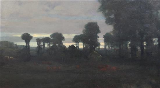 C. Hollings ((19th C.) Closing Day 20 x 35in.